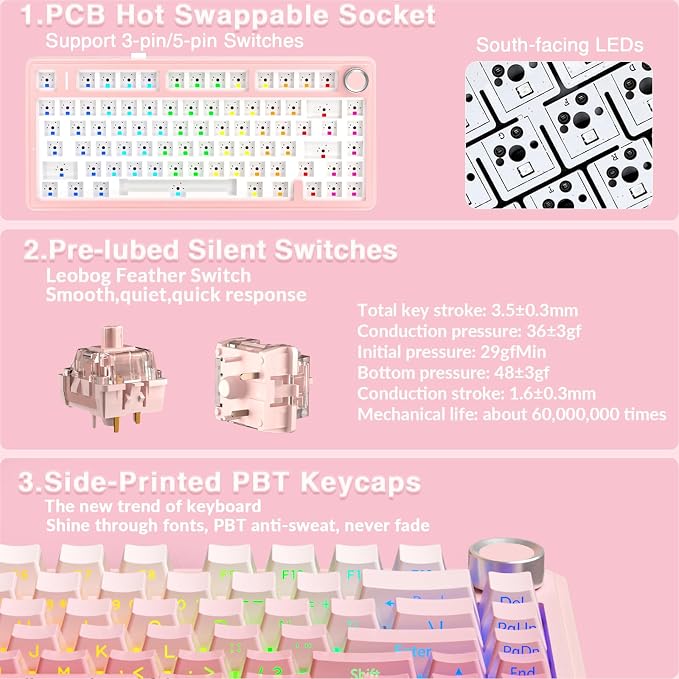 F75Pro Pink-Silent Version