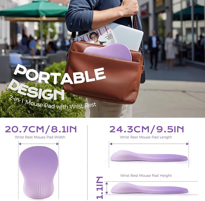 light purple mousepad wrist rest