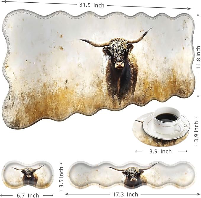 9 Vintage Highland Cow