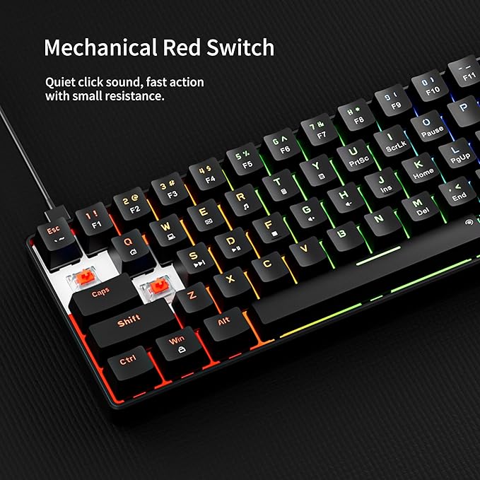 black keycaps-red switch
