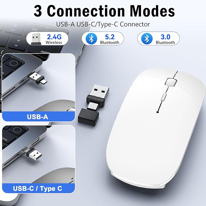 Wireless Bluetooth Mouse (White)