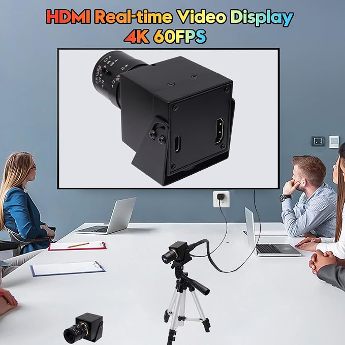 4K 60fps Camera with 2.8-12mm Lens