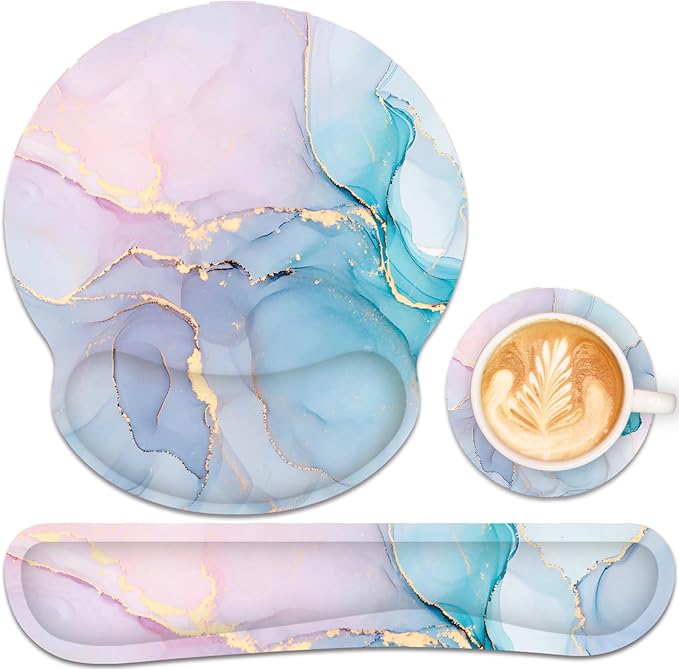 Cyan Pink Marble