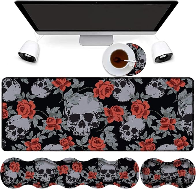 Human Skulls Vintage Roses