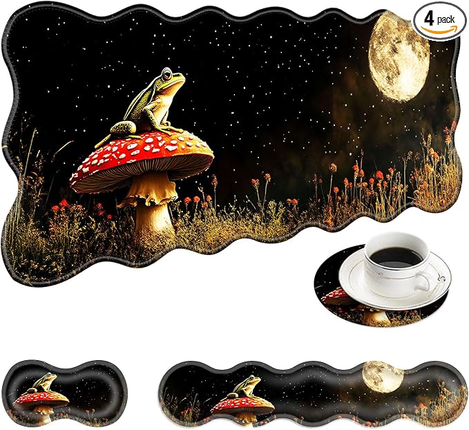22 Cute Frog on Mushroom Moon