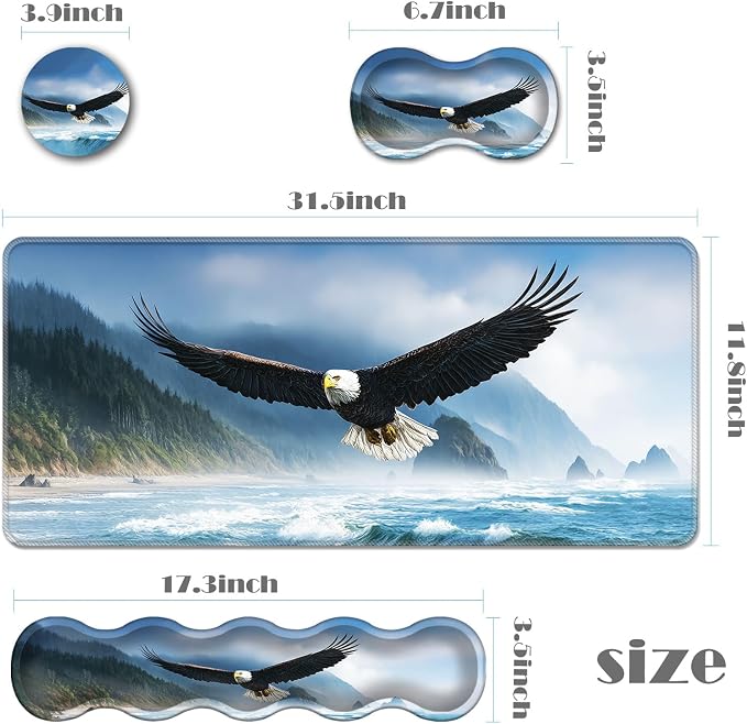 Bald Eagle Flying Over Sea-2-12