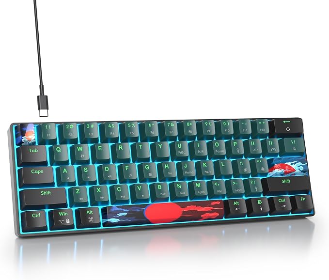 Ice-blue 61Green/Red Switch