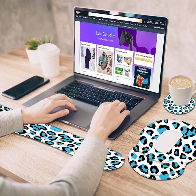 Blue Leopard Print