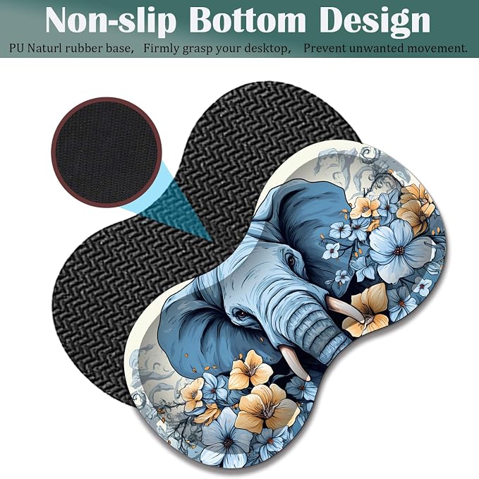 Elephant Blue Flowery