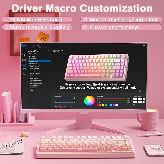 F75Pro Pink-Silent Version
