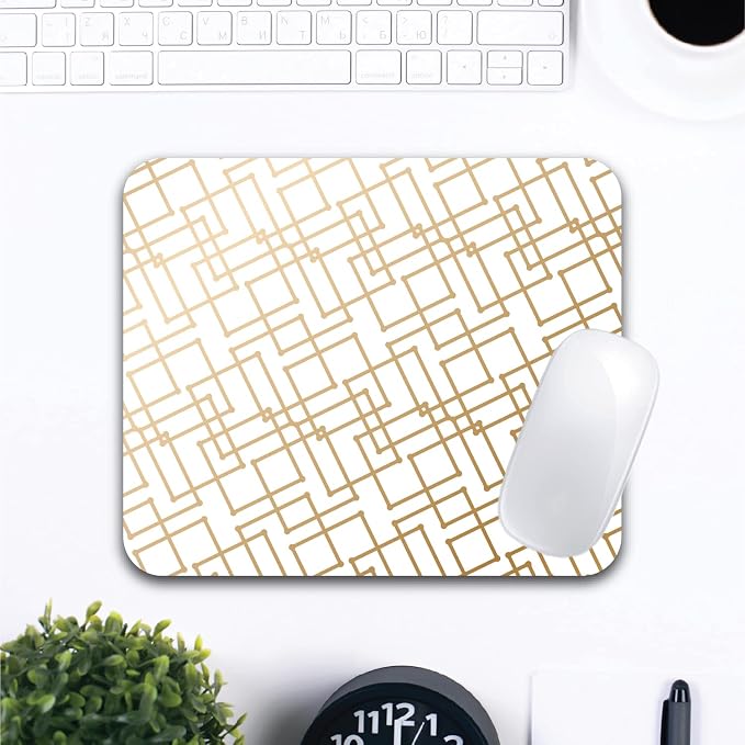 Geometric Gold White