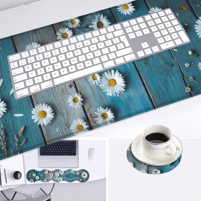Daisy Flowers on Old Wooden