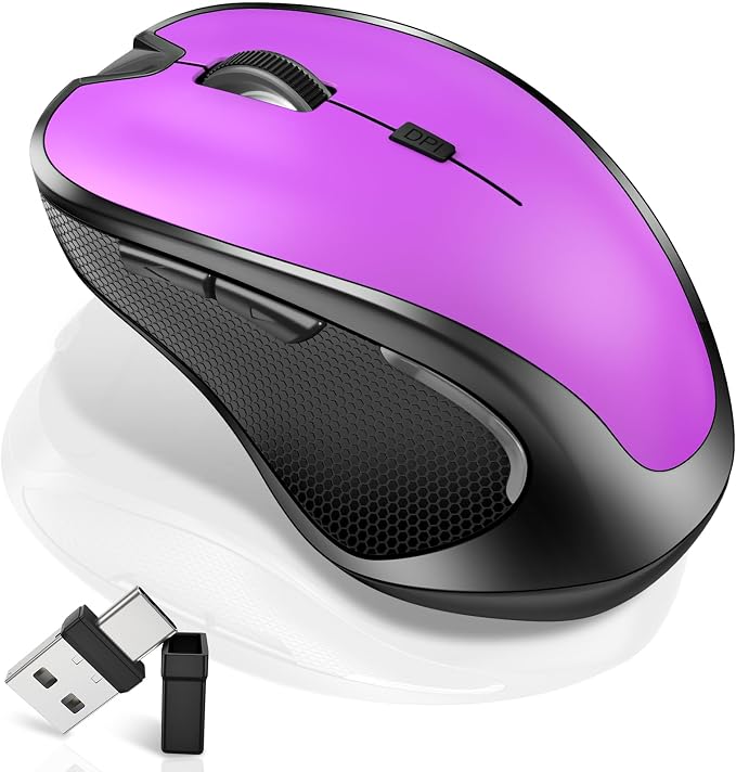5.Bluetooth Wireless Mouse (Purple)