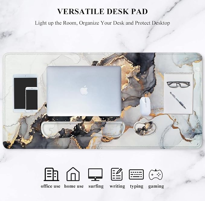 4Pcs-Black & Grey Marble