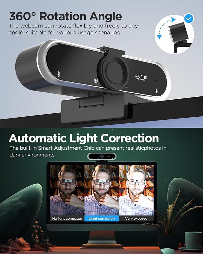 4K WEBCAM Black