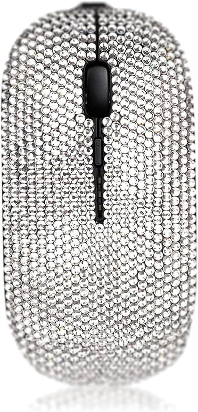 Silver Crystal with Black Mouse