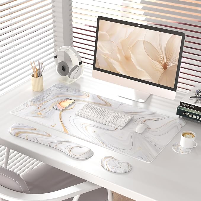 White Marble Stripes