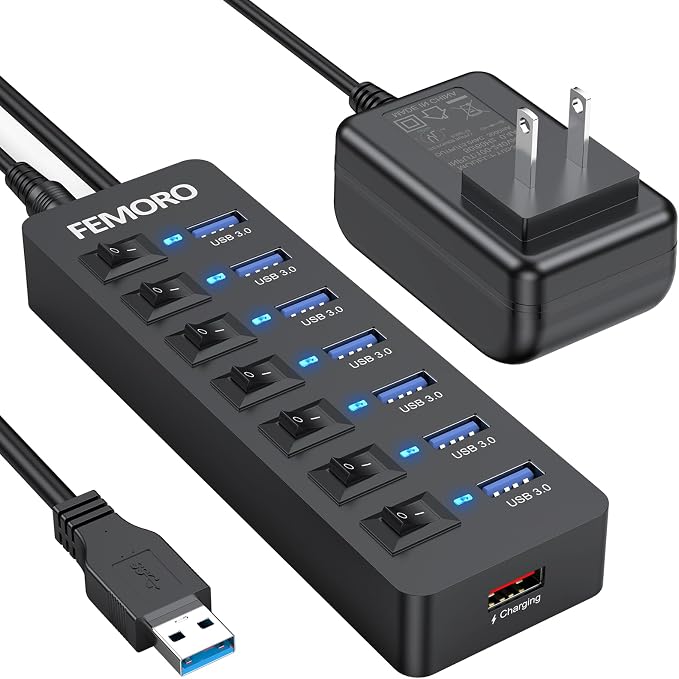 7 USB 3.0 +1 Charging