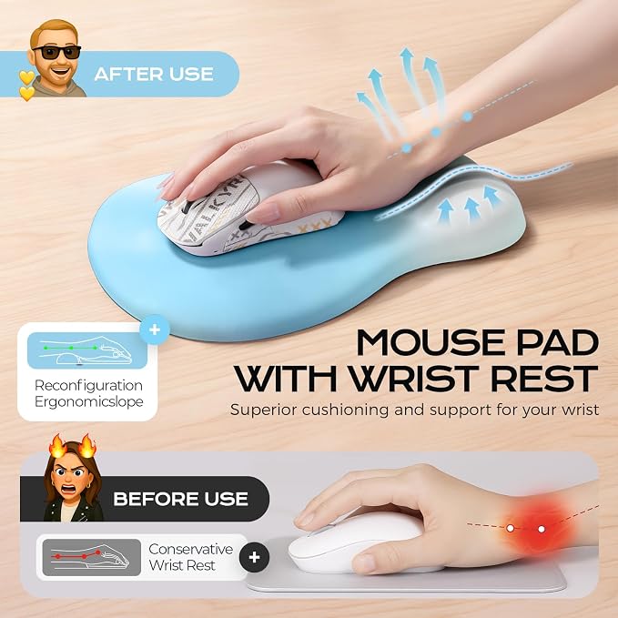 blue mouse wrist rest