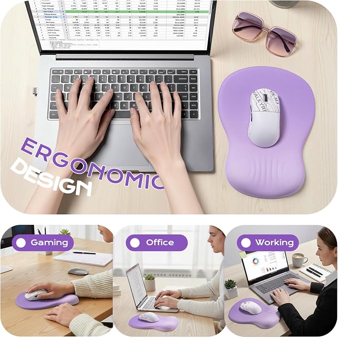 light purple mousepad wrist rest