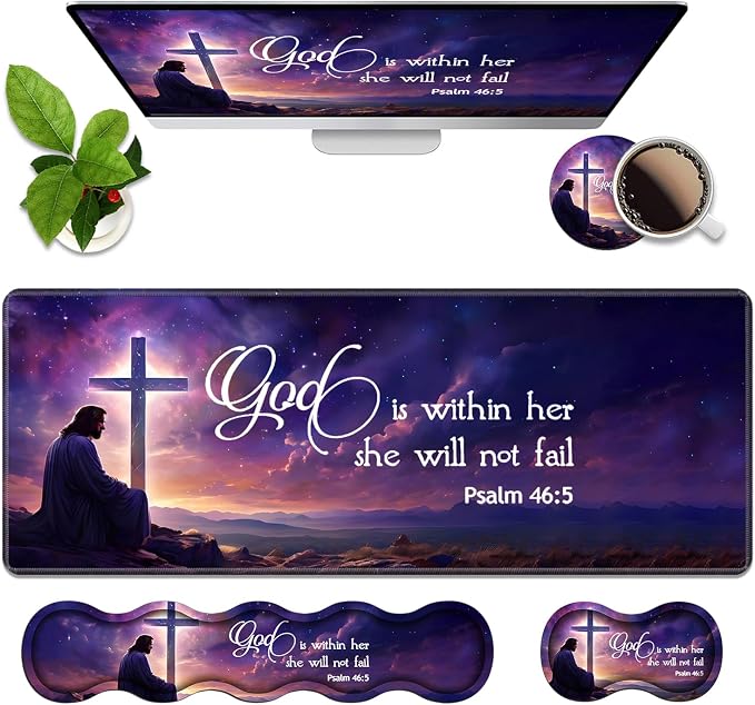 Christian Cross Quote Bible Verse Psalm 46:5