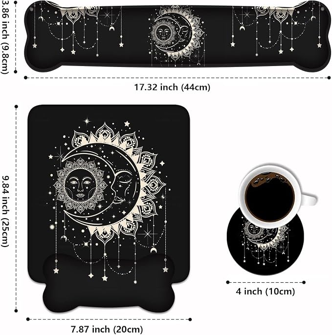 Celestial Theme Sun With Crescent Moon