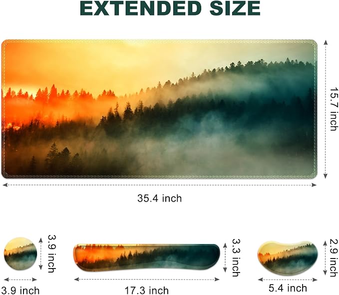 Sunset Misty Forest