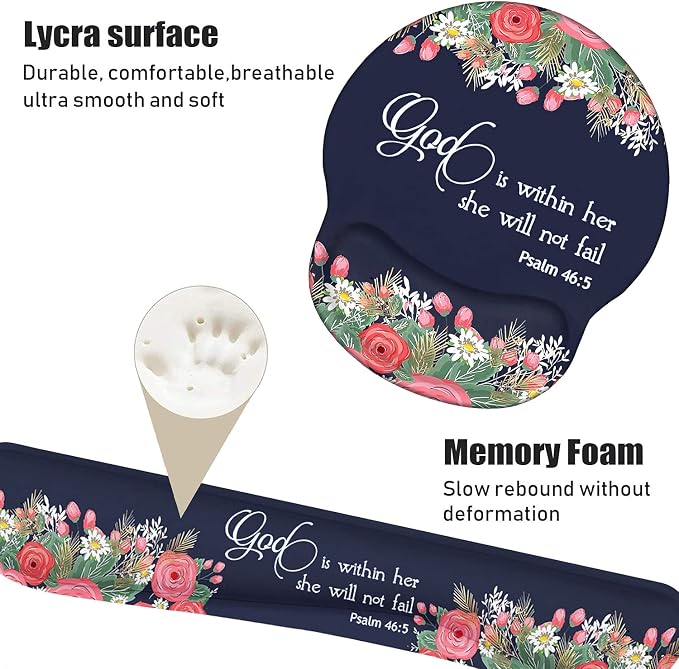 Floral Quote Bible Verses Psalm 46:5
