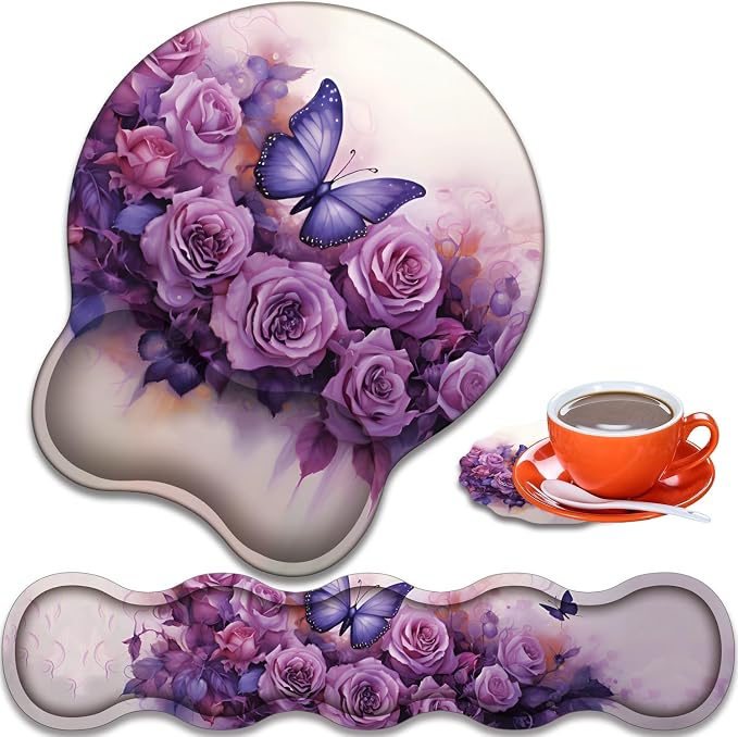 Butterflies and Purple Roses