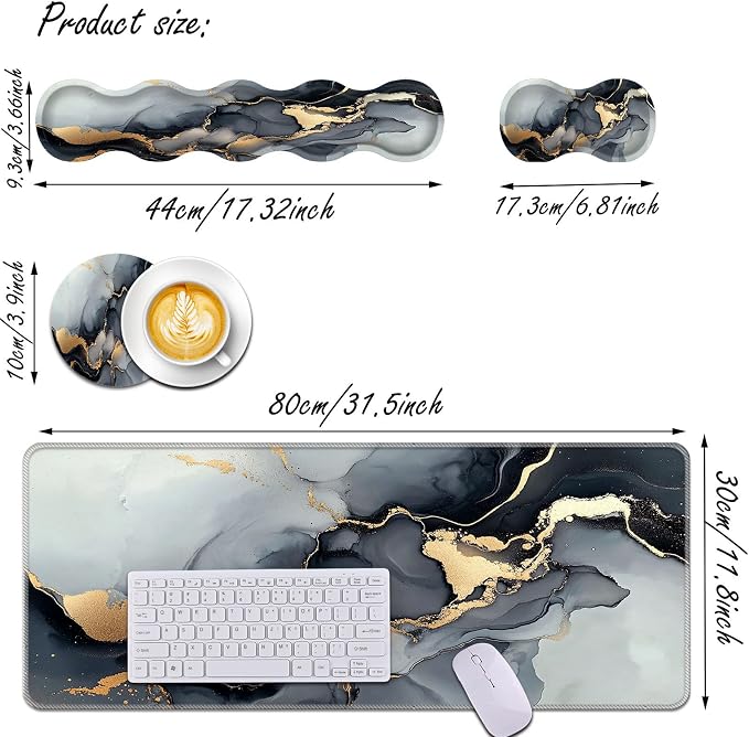 4a-black Gold Marble