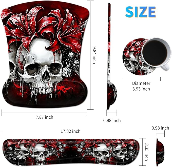 Red Flower Skull