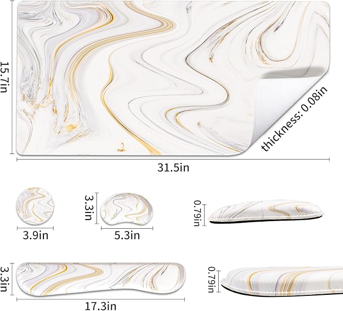White Marble Stripes