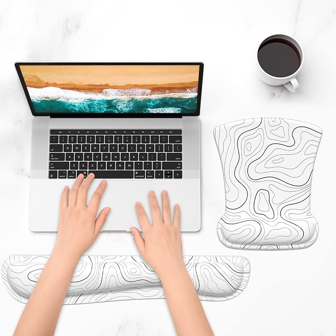Topographic Contour White