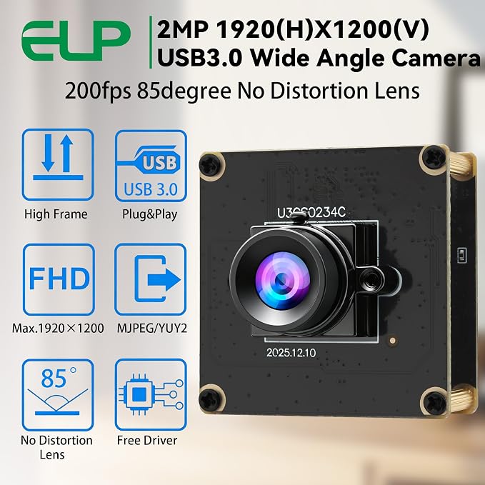 83° No Distortion Lens