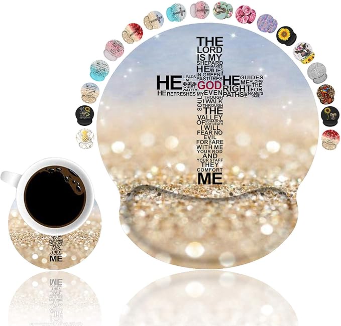 Rainbow Glitter God Jesus Christian Cross