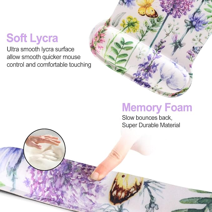Purple Floral Yellow Butterfly