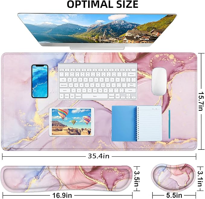 4Pcs-Pink Marble