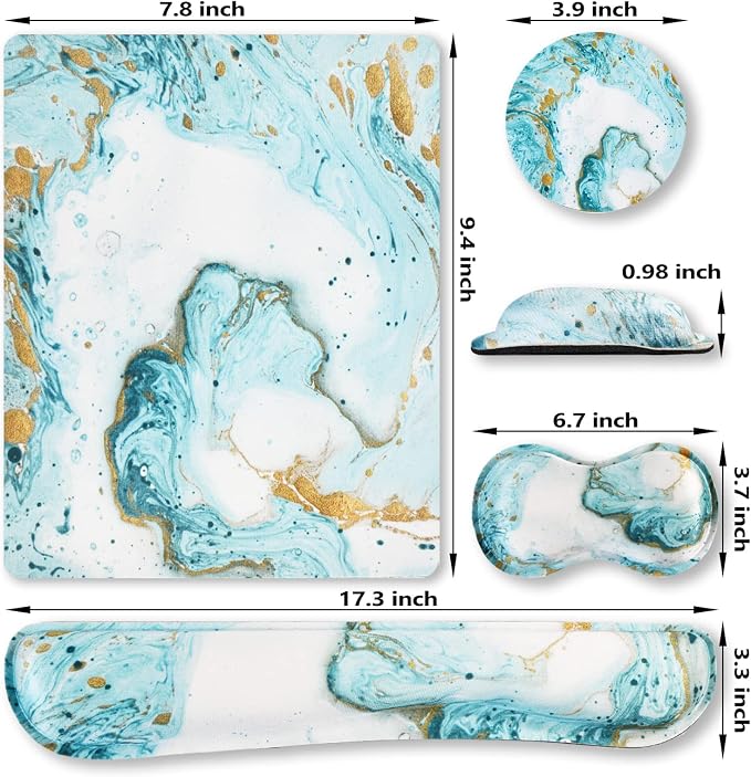 Teal Turqoise Marble