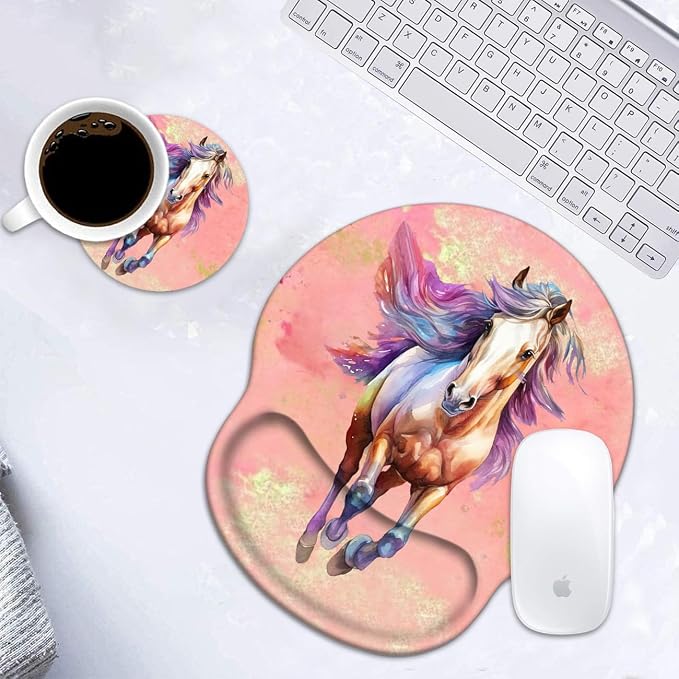 Watercolor Running Horse Painting Art