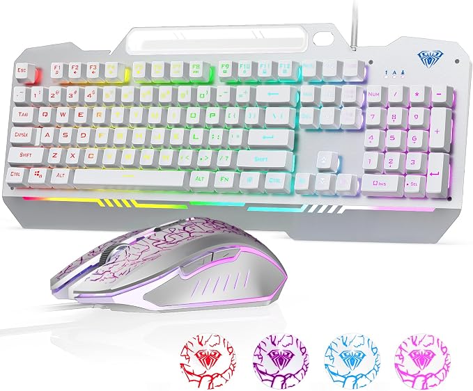 White Keycaps + Silver Panel