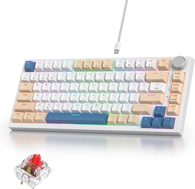 82 Creamy White/Red Switch