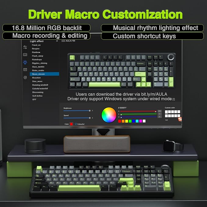 With Knob-Black&Grey&Green