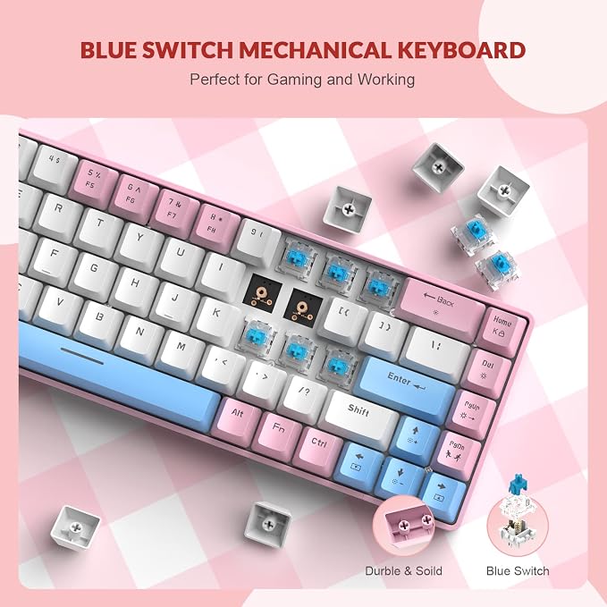 Pink White Blue