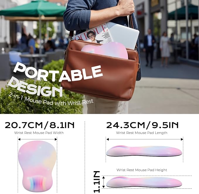 Multi pink mouse wrist rest