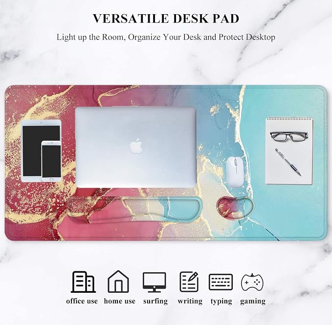 4Pcs-Blue & Red Marble
