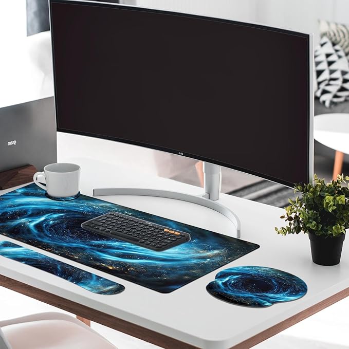 Blue Black Gold Galaxy