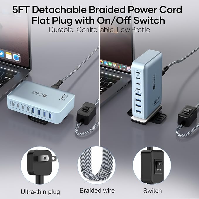 Flat Charger 200W BLUE
