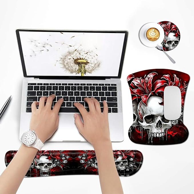 Red Flower Skull