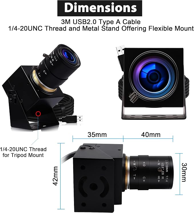 1080P Camera with 2.8-12mm Lens