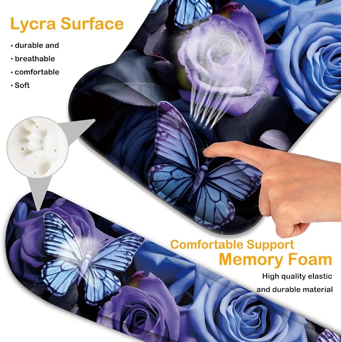 Purple Roses and Blue Butterflies